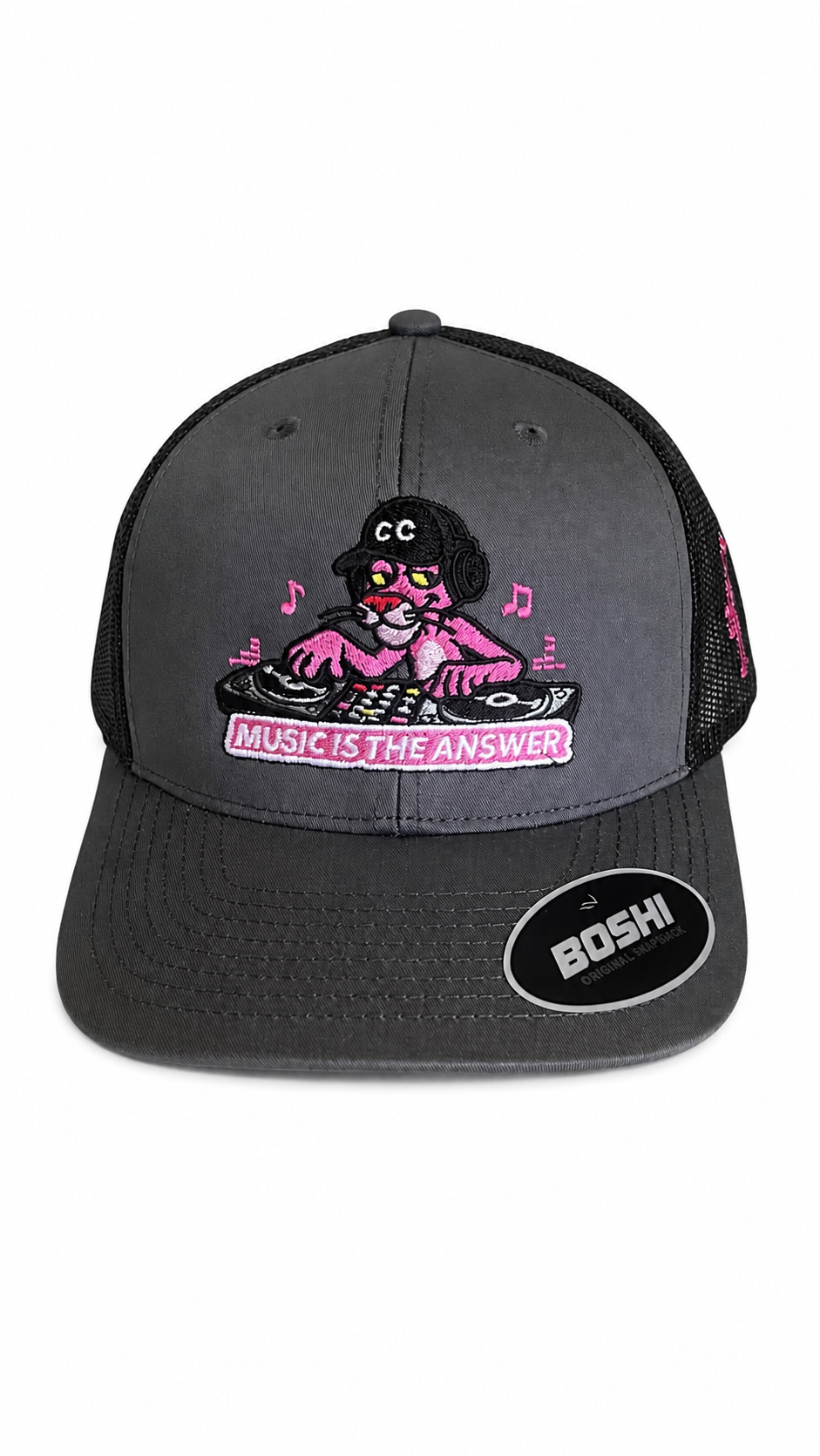 “Music Is The Answer” Capz (Grey/Black)